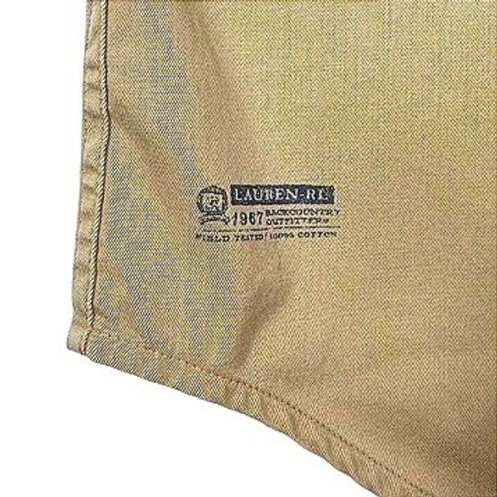 Lauren Ralph Lauren Safari Outfitters Khaki Cotton Utility Shirt Womens Small - Picture 6 of 7